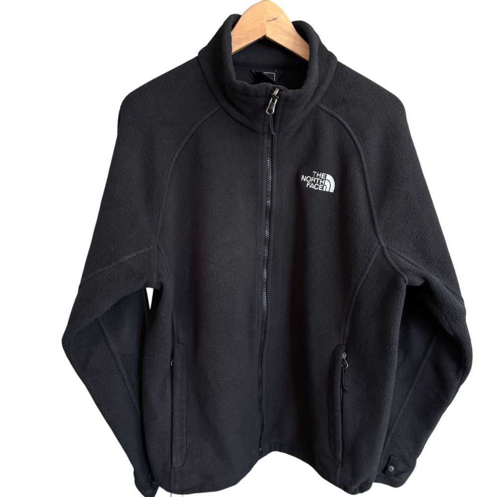 The North Face Glacier Full‎ Zip Fleece Black Jacket Men's Size Medium #567